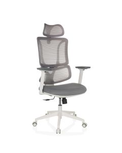 ERGOMY W | Fabric / Mesh | Frame: White - Professional Office Chair