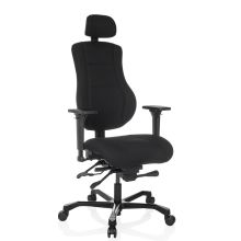 24 HOURS BASIC Fabric - XXL Swivel Chair Black