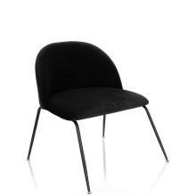 VELVO - Upholstered chair Black