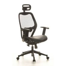 AIR-PORT | Backrest mesh | Seat leather - Professional Office Chair Black