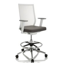 ASPEN WORK W - Counter chair Grey / white