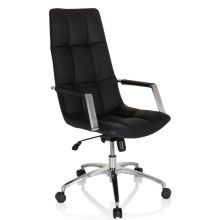 SARANTO PRO | Leather - Home Office Executive Chair Black