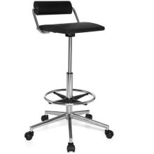 TOP WORK 28 - Swivel stool Black