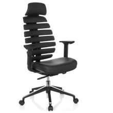 ERGO LINE II PRO | Leather - Professional Office Chair Black