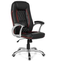 RELAX AB100 - Gaming chair Buerostuhl24 Faux leather Black/Red