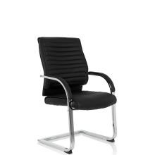 VISITER CL120 - Cantilever chair Black Buerostuhl24 Faux leather