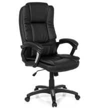 RELAX CL120 - Home Office Chair Black Buerostuhl24 Faux leather