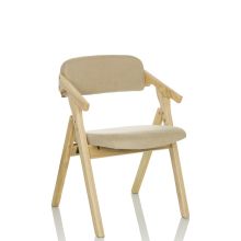 SCANDIO - Folding chair Beige