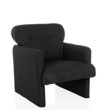 CARIPITO | 1-seater | fabric - Lounge Chair Black
