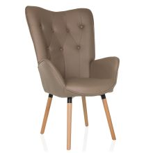 HAVENIO I - Upholstered armchair Brown