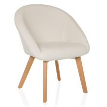 SCANDI TED - Upholstered chair White