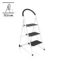 SOLID W2 | Foldable ladder - 3 steps - Folding Ladder White