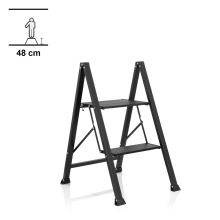 SOLID W5 | Folding ladder - 2 Steps - Folding Ladder Black