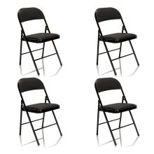 TUDELA 4 pack - Folding chair Black