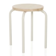 ALRANDA - stool White/Oak