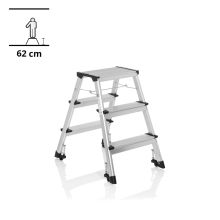 SOLID IV | Foldable ladder - 3 steps - Folding Ladder Aluminium
