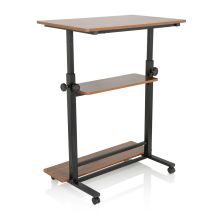 WORKSTATION II | 80x50 - Standing desk Black / Walnut