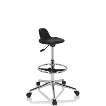 TOP WORK 03 I - Swivel stool Black