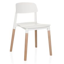 SCANDI E - Four-legged chair White