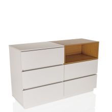 MELMO S - Sideboard White/Oak