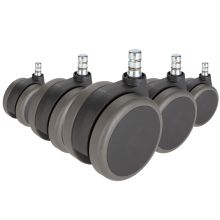 5x ROLO No-Noise 11mm/75mm Hard floors - Castors 